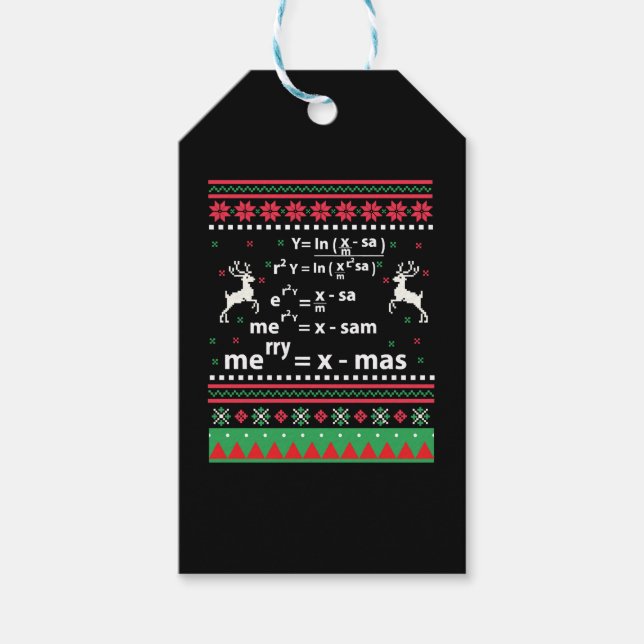 MATH CHRISTMAS PRESENTETIKETT (Framsidan)