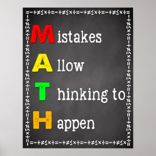 Math Classroom Poster Lärare Chalkboard-tecken