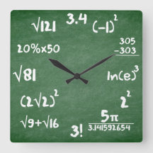 Math Clock för matematik Älskare