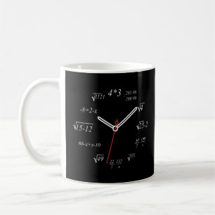 Math Clock Nerdy Math Teacher Math Student Math Cl Kaffemugg