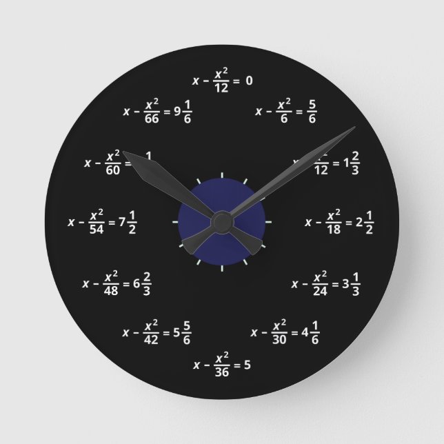 Math Clock Rund Klocka (Framsida)