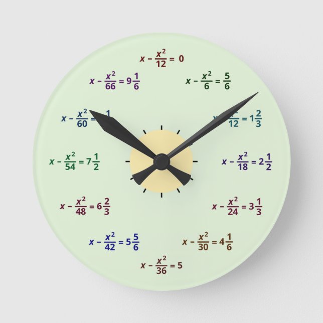 Math Clock Rund Klocka (Framsida)