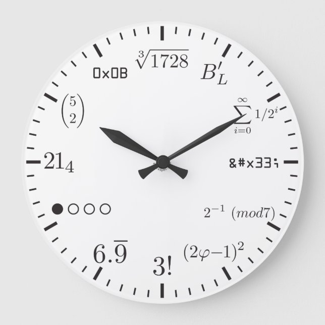 Math Clock v1 Stor Klocka (Framsida)