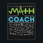Math Coach Mathematics Tutor Vykort<br><div class="desc">Math-bussen är för manar för kvinnor som undervisar matematik till student för matematiska tävlingsevenemang.</div>