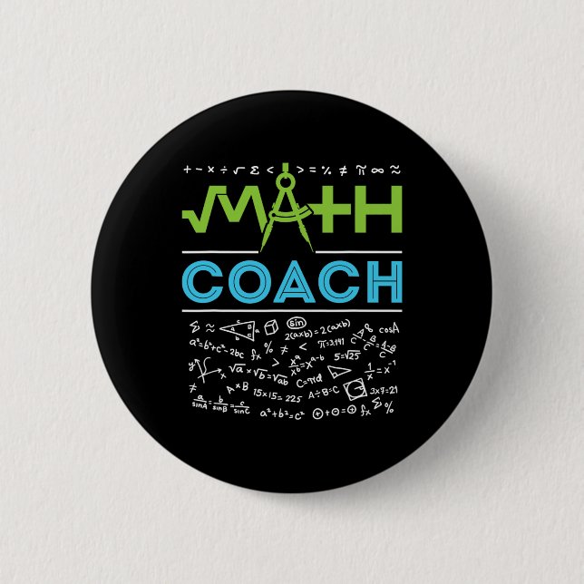 Math Coach Teacher Appreciation Back to school Knapp (Framsida)