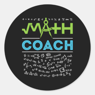 Math Coach Teacher Appreciation Back to school Runt Klistermärke