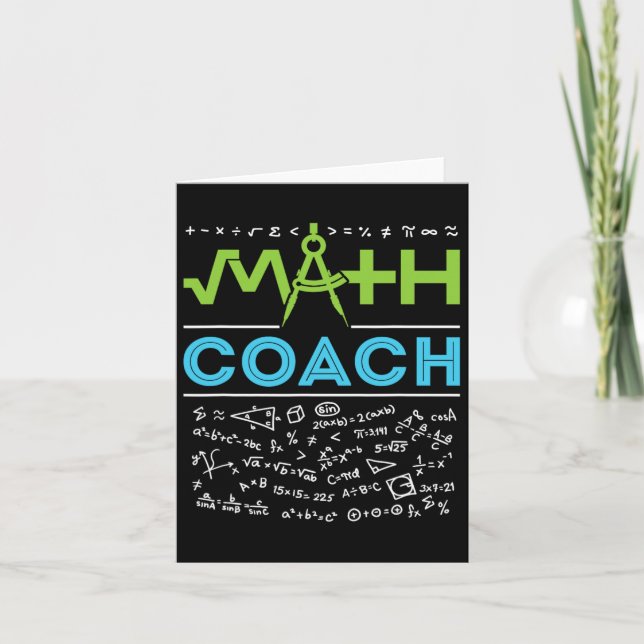 Math Coach Teacher Apprecision Ck to School Kort (Framsida)