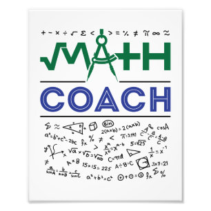 Math Coach Tutor Mathematics Teacher Fototryck