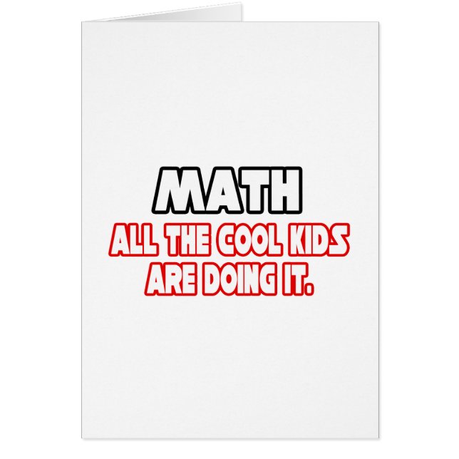 Math.. Coola Kids Hälsningskort (Framsidan)