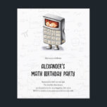 Math Costume Kid Budget Birthday-inbjudan Flygblad<br><div class="desc">Högtidlighålla ert särskilda tillfälle i barn att skicka gästerna detta enastående matematiska födelsedagsfest inbjudan! Illustrerad och designad av Patricia Alvarez.</div>