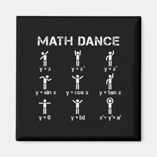 Math Dance Algebraic Function Funny Tröja för lära Magnet