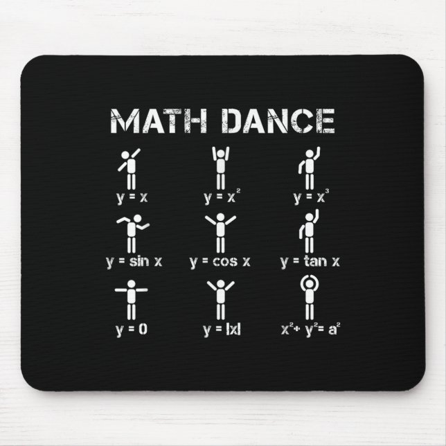 Math Dance Algebraic Function Funny Tröja för lära Musmatta (Framsidan)