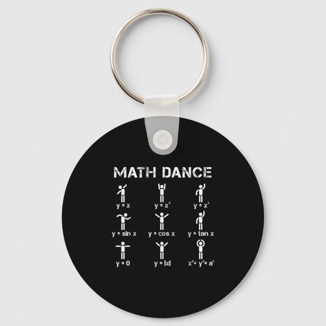 Math Dance Algebraic Function Funny Tröja för lära Nyckelring (Framsida)