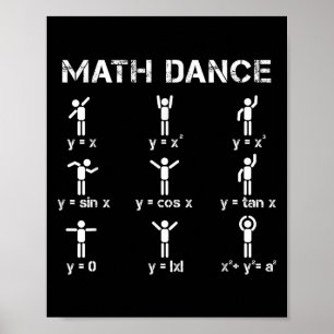Math Dance Algebraic Function Funny Tröja för lära Poster