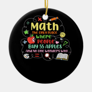 Math den enda Ställe där människor köper 55 äppelk Julgransprydnad Keramik