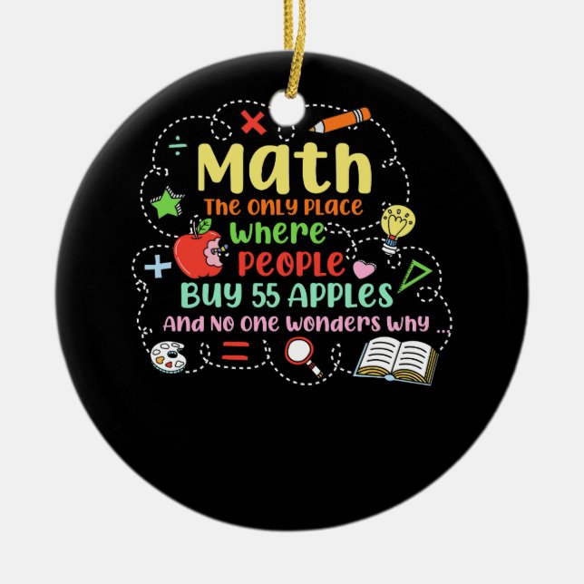 Math den enda Ställe där människor köper 55 äppelk Julgransprydnad Keramik (Framsidan)