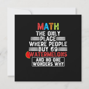 Math den enda Ställe där människor köper 69 vatten Inbjudningar