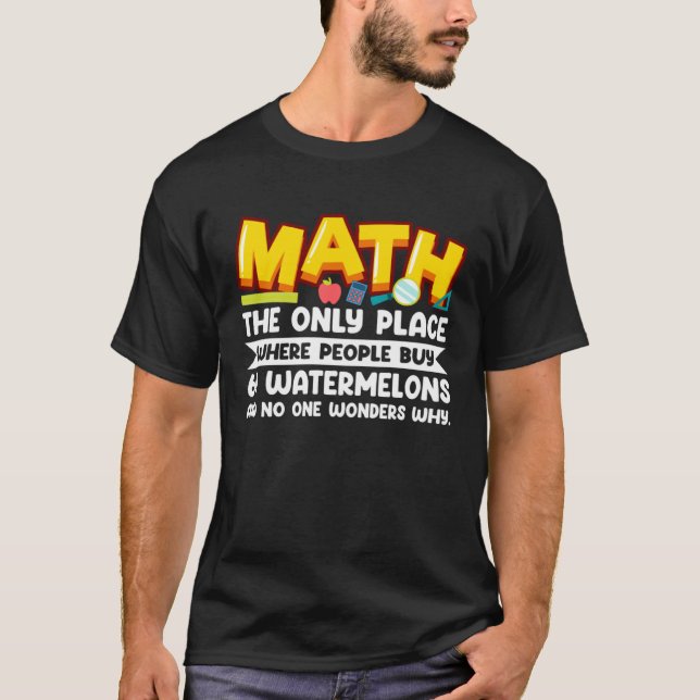 Math den enda Ställe där människor köper 69 vatten T Shirt (Framsida)