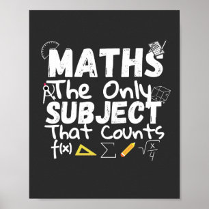 Math den enda Subjekt som räknas som T-Shirt Pedes Poster