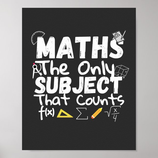 Math den enda Subjekt som räknas som T-Shirt Pedes Poster (Framsidan)