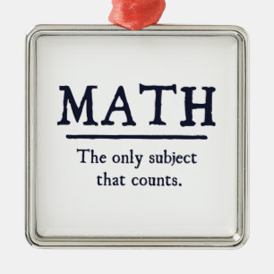 Math det enda subjekt som räknar julgransprydnad metall