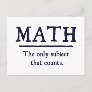 Math det enda subjekt som räknar vykort