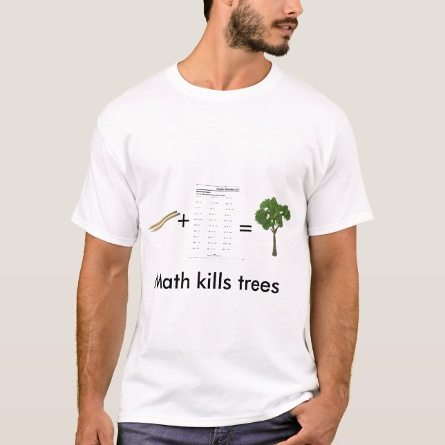 Math dödar träd (manar) tee shirt (Framsida)
