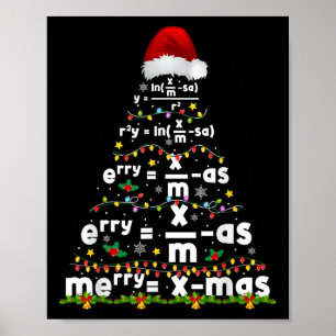 Math Ekvation God Jul Säsong Lärare Jul Poster