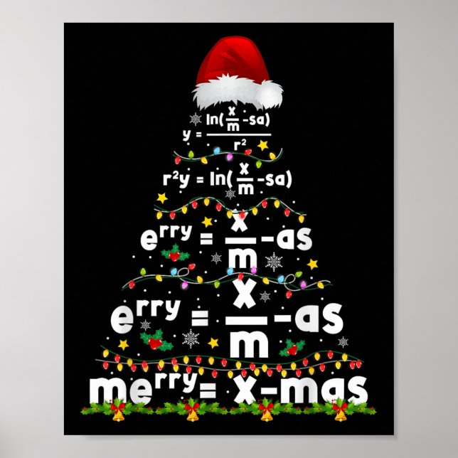 Math Ekvation God Jul Säsong Lärare Jul  Poster (Framsidan)