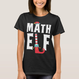 Math Elf Cute Funny Math Teacher juldräkt T Shirt