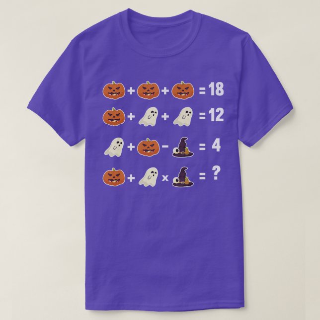 Math Equation Lazy Halloween Costume Funny Teacher T Shirt (Design framsida)