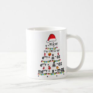 Math Equation Merry X-mas Funny Math Teacher Chris Kaffemugg