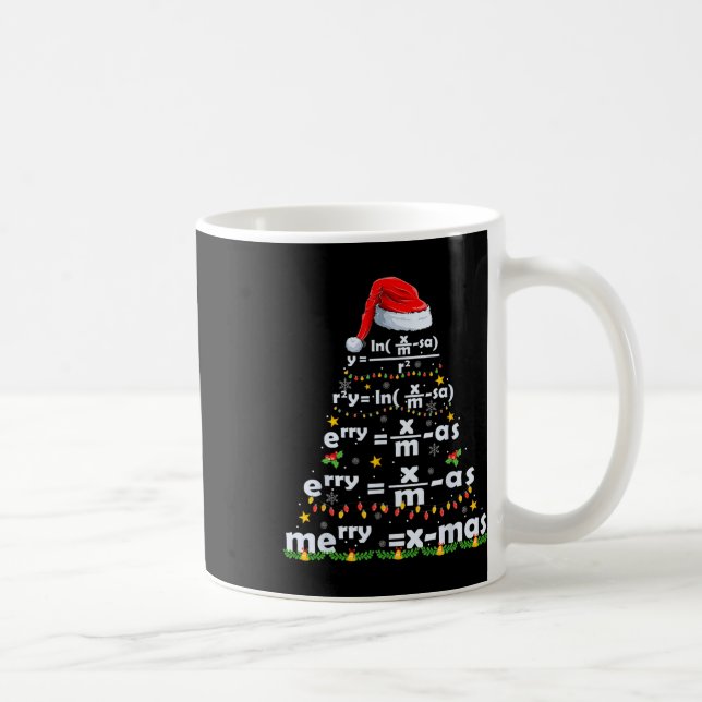 Math Equation Merry X-mas Funny Math Teacher Chris Kaffemugg (Höger)