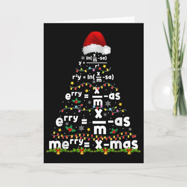 Math Equation Merry Xmas Season Teacher Christmas  Kort (Framsida)