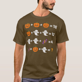 Math Equation Pumpkin Ghost Halloween Teacher Mana T Shirt