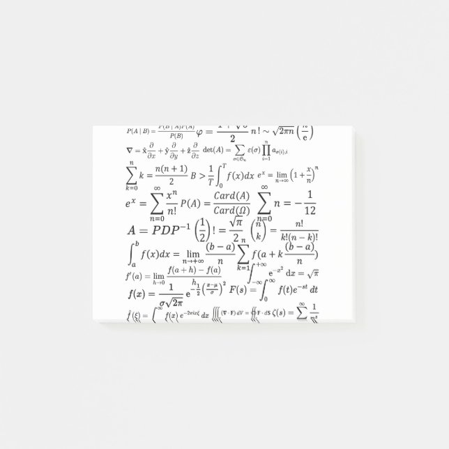 math equations and formulas post-it block (Framsida)