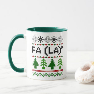Math Fa La - jul Sång Ugly Sweater Stil Mugg