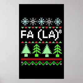 Math Fa La - jul Sång Ugly Sweater Stil Poster