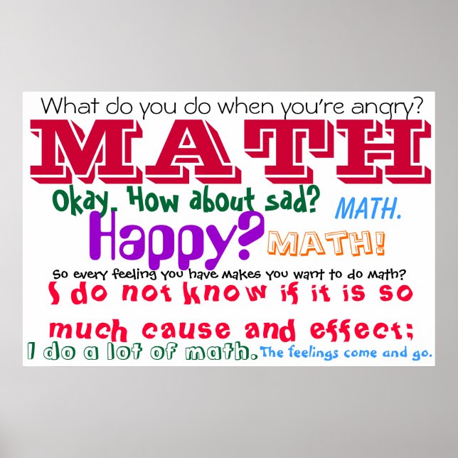 Math Feelings Quote Poster (Framsidan)
