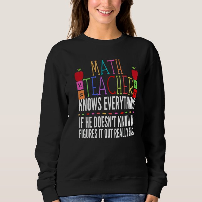 Math För manar Women Student Coola Math Lärare T Shirt (Framsida)