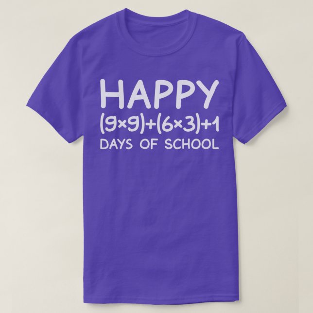 Math Formel 100 dagar av skolskeppslärarpojke T Shirt (Design framsida)