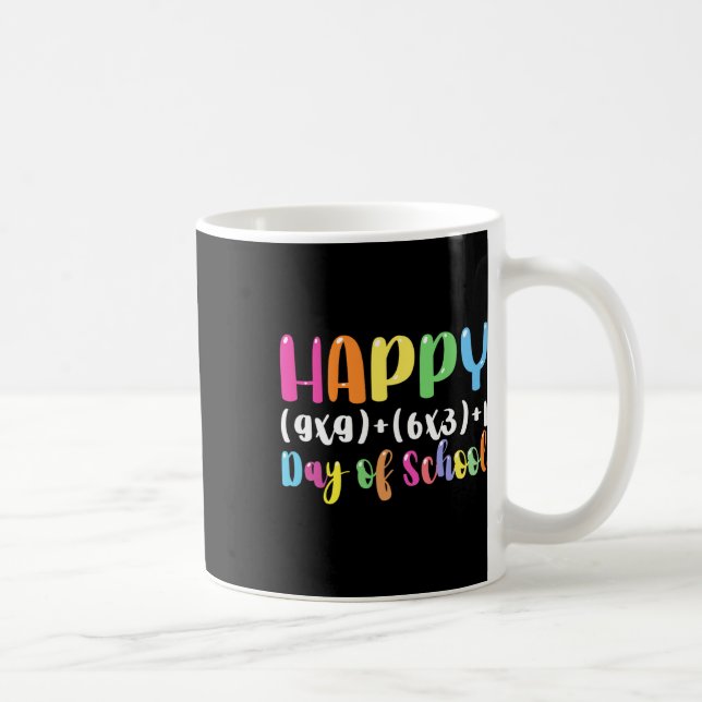 Math Formel 100 dagar för skollärare Boy Girl Kaffemugg (Höger)
