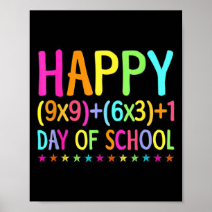 Math Formel 100 dagar för skollärare Boy Girl Poster