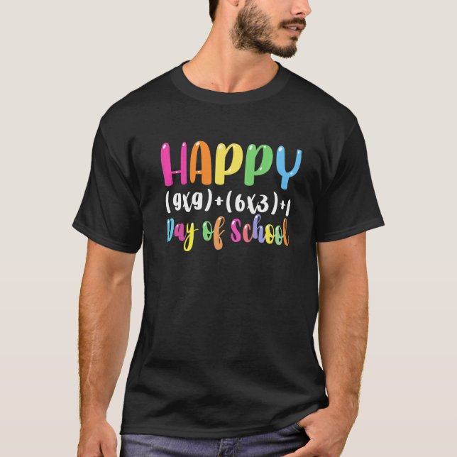 Math Formel 100 dagar för skollärare Boy Girl T Shirt (Framsida)