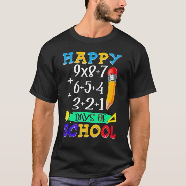 Math Formel 100 dagar för skollärare Boy Girl T Shirt (Framsida)