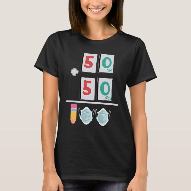 Math Formel 100 dagar för skollärare Boy Girl T Shirt (Framsida)