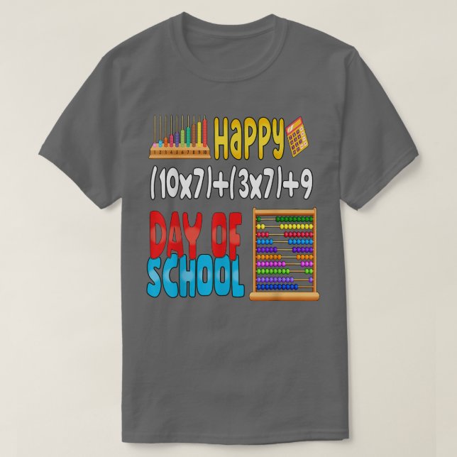 Math Formel 100-dagars skolfärd för lärare  T Shirt (Design framsida)
