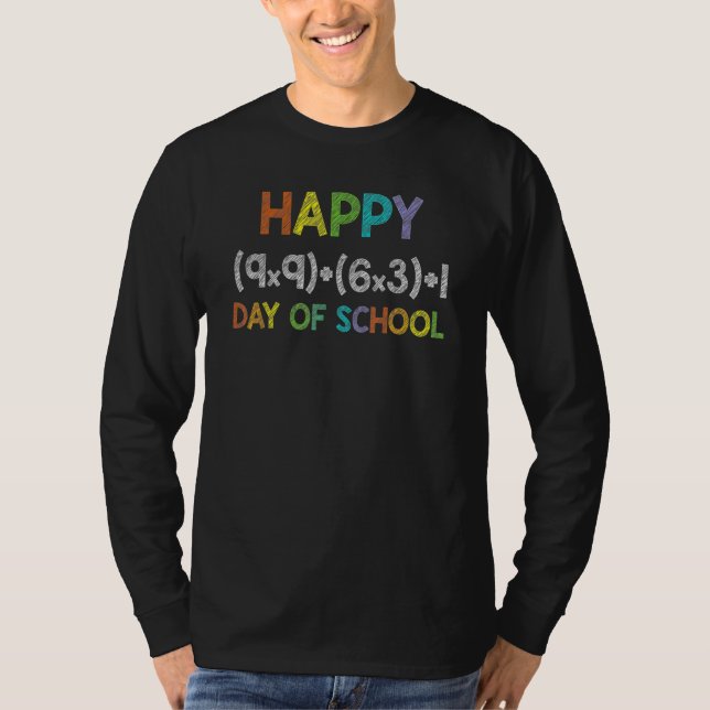 Math Formula 100 Days Of School 100th Day  Cute 1 T Shirt (Framsida)