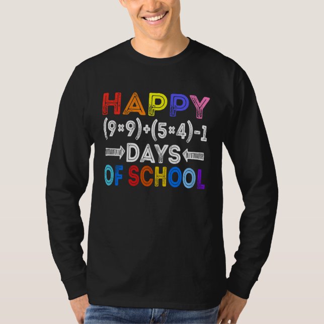 Math Formula 100 Days Of School 100th Day  Math Te T Shirt (Framsida)