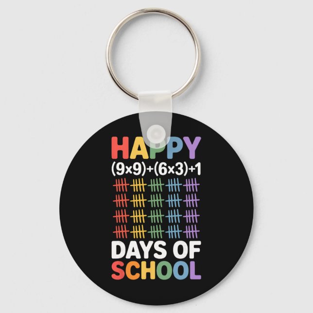 Math Formula 100 Days Of School Funny Math Teacher Nyckelring (Framsida)